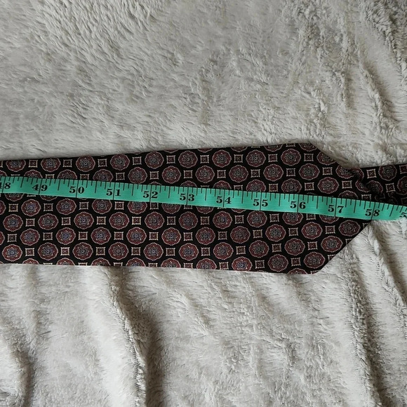 Vintage Guy Laroche Black & Red Silk Tie - Picture 8 of 8